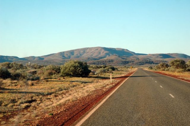 Outside the town of Paraburdoo, showing part of the Hamersley Range in the background Photo by KeresH CC BY-SA 3.0