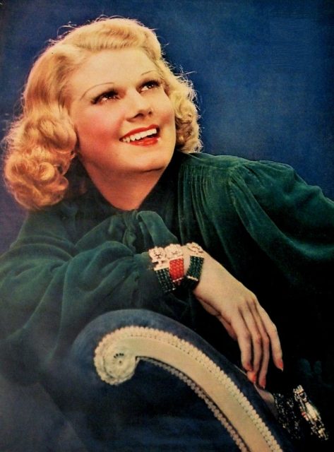 Photo of Jean Harlow from the front cover of the New York Sunday News magazine.