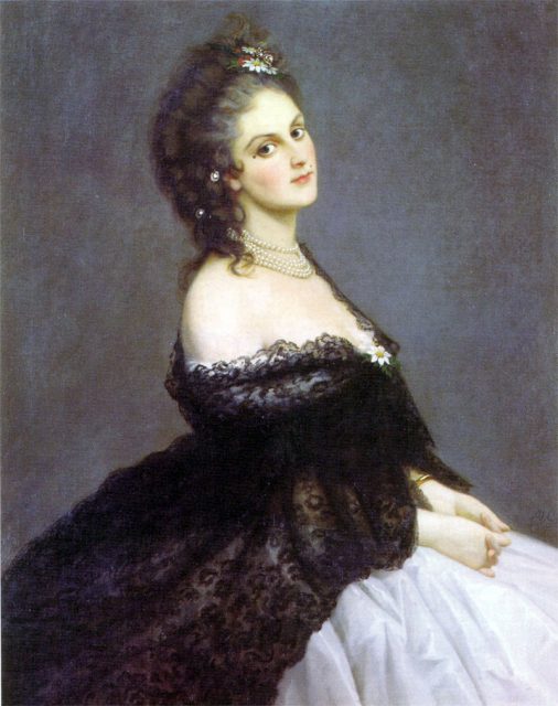 Portrait of the Countess di Castiglione painted in Paris in 1862 by Michele Gordigiani