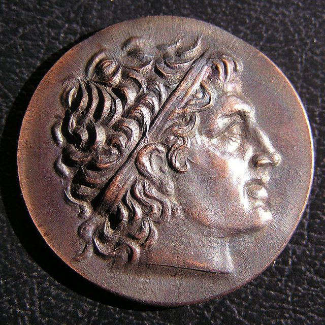 Replica of ancient Pontos coin. Mithridates VI of Pontus. Photo by Andrew Butko – CC BY SA 3.0