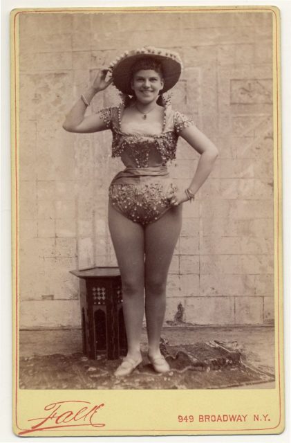 Rosie Gregory in a short, Mexican style costume. Photo by Dr. Charles H. McCaghy Collection