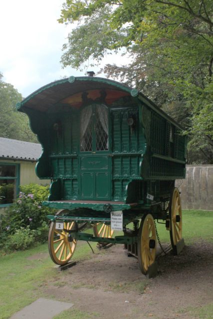 Ledge wagon style vardo in a trailer park. Photo by  Tim Sheerman-Chase -CC By 2.0Flickr