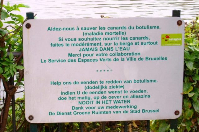 The city of Brussels gives instructions to prevent botulism.