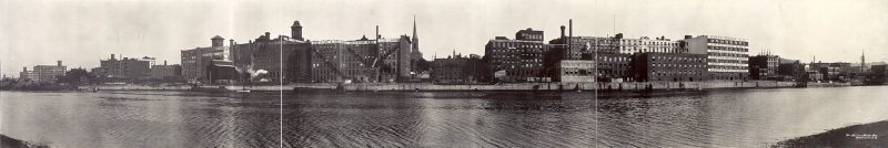 Troy, as viewed from across the Hudson River looking east, c. 1909.