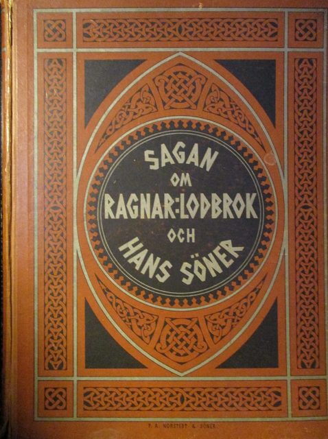 The saga of Ragnar Loðbrok as published by Norstedts in a large-size illustrated version (1880).