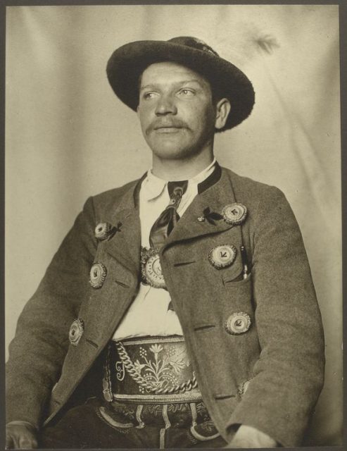 Wilhelm Schleich, a miner from Hohenpeissenberg, Bavaria.