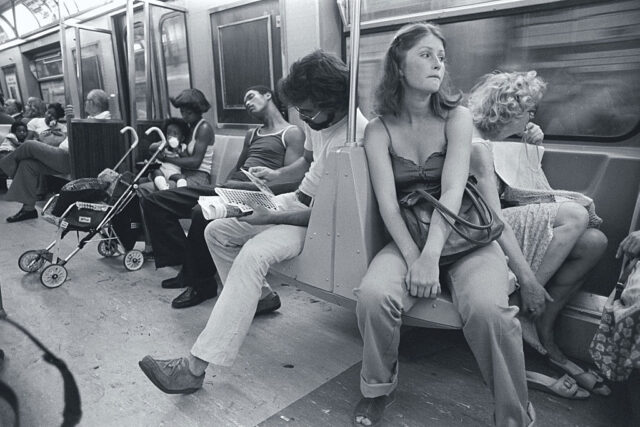 Passengers ride the Lexington Avenue Line