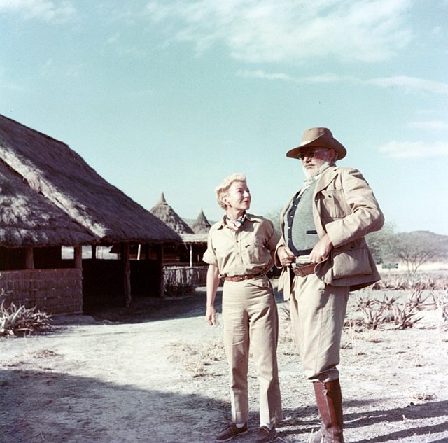 Ernest and Mary Hemingway on safari in Kenya, Africa, 1953-1954.