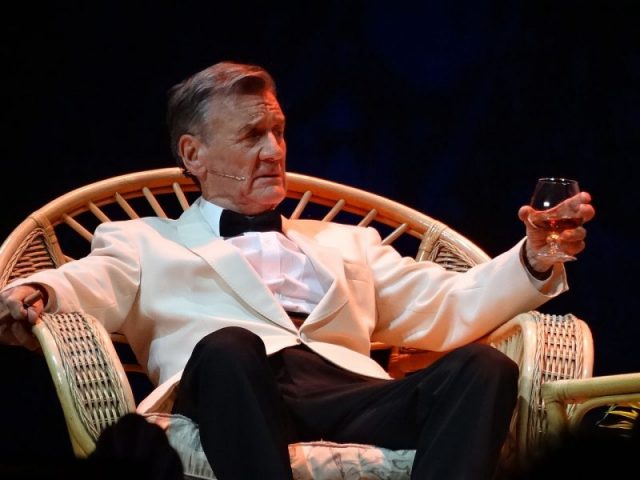 Michael Palin performing the “Four Yorkshiremen” sketch during the Monty Python Live (Mostly) show. Photo by Eduardo Unda-Sanzana – Flickr CC BY 2.0