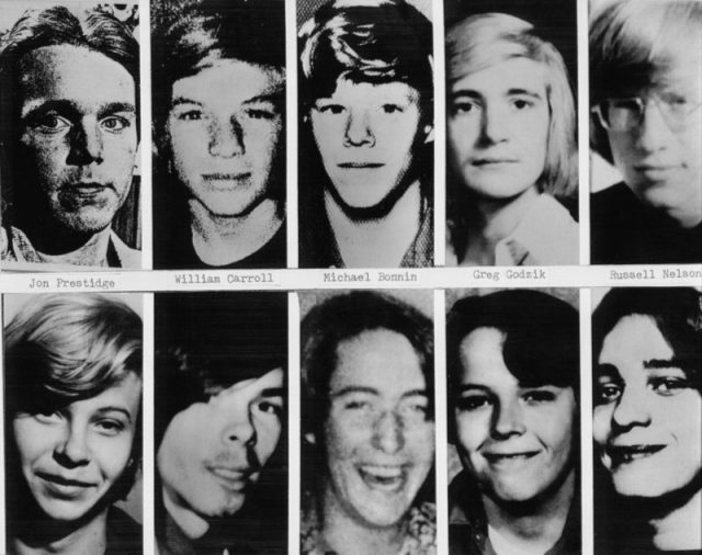 Shown are headshots of boys and young men whose bodies have been definitely identified as the victims of John Wayne Gacy.