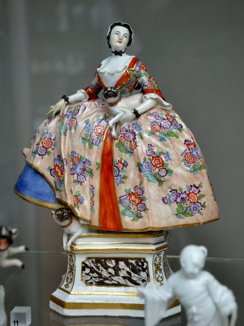 Hard-paste porcelain figure of a member of the Order of the Pug,