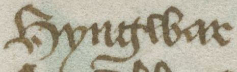 “Hyngwar,” Ivar’s name as it appears in Harley MS 2278, a 15th century Middle English manuscript.