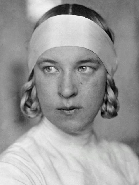 Helene Mayer (1910-1953) German fencer and Olympic champion, in Amsterdam 1928.