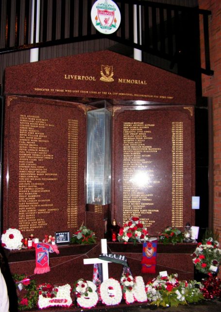 Hillsborough memorial at Anfield. Photo by Vincent Teeuwen CC BY 2.0