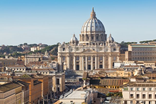 The Papal Basilica of St. Peters in Vatican City.