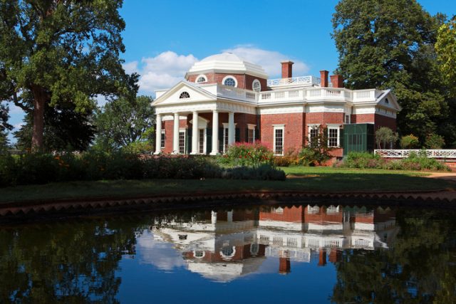 Monticello, the home of Thomas Jefferson, the third president of the United States.