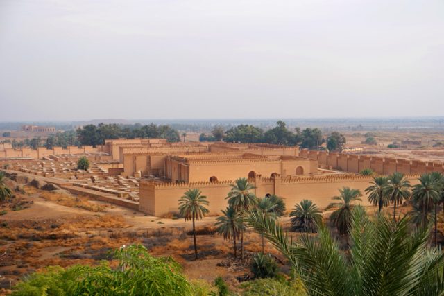 The ruins of Babylon, the most famous city from ancient Mesopotamia, are located in modern day Iraq.