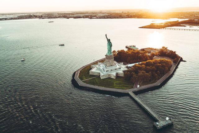 Statue of liberty in New York City.