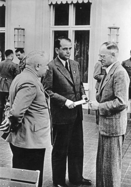 Ley, Speer, and Backe in Berlin. Photo by Bundesarchiv Bild 183-B21775, CC-BY-SA 3.0