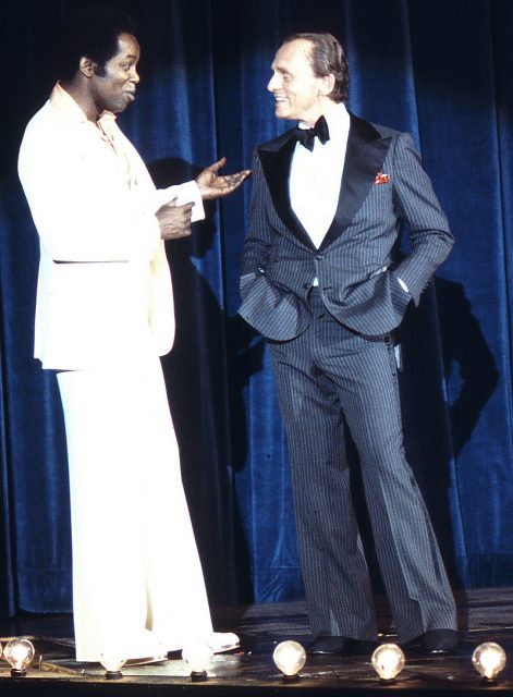 Lou Rawls and Frank Gorshin performing at Knott’s Berry Farm in 1977. Photo by Orange County Archives CC-BY 2.0