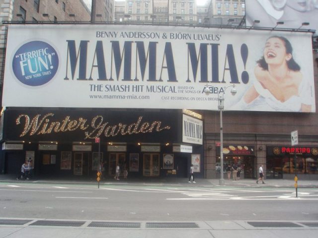 Mamma Mia! on Broadway. Photo by Alexisrael CC BY-SA 3.0