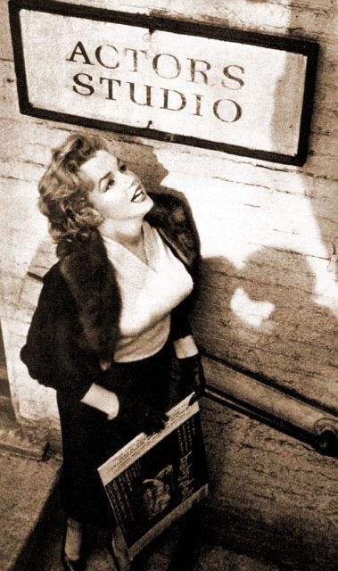 Monroe at the Actors Studio, where she began studying method acting.