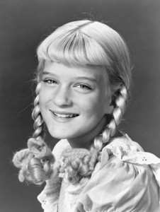 Olsen as Cindy Brady, the youngest of The Brady Bunch.