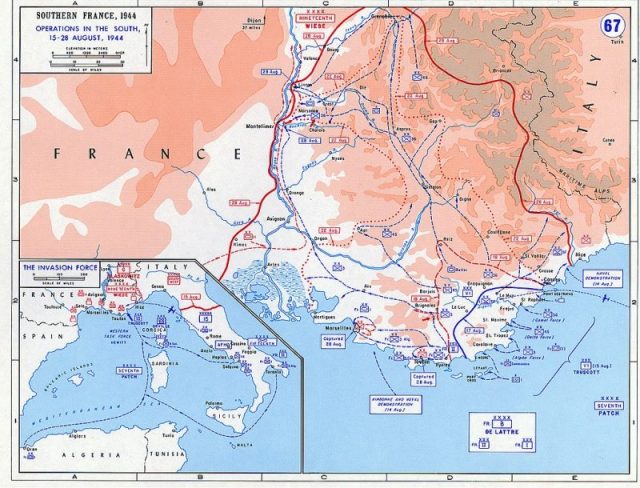 Operation Dragoon – map