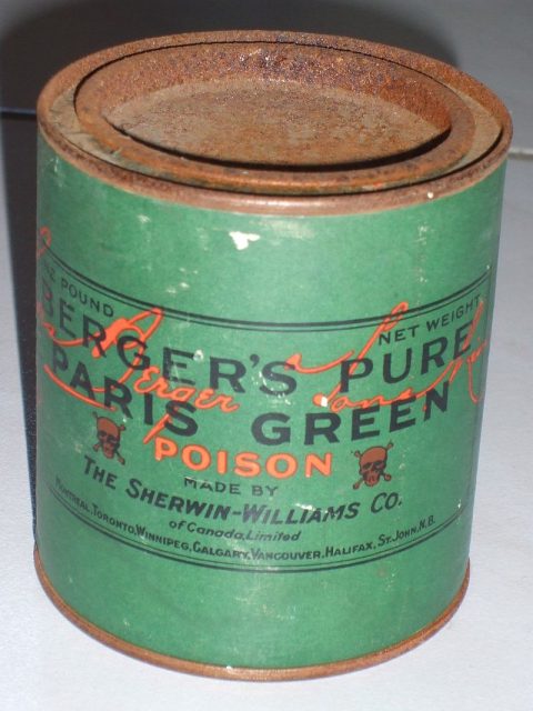 Paris green paint. Photo by Chrish Goulet CC BY-SA 3.0