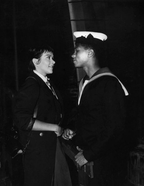 Joan Plowright as Jo and Billy Dee Williams as her sailor boy friend from the 1960 Broadway presentation of “A Taste of Honey.”