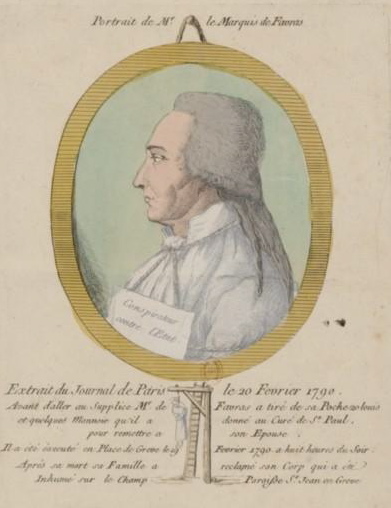 Portrait of Monsieur le marquis de Favras in the Journal de Paris, February 20, 1790.
