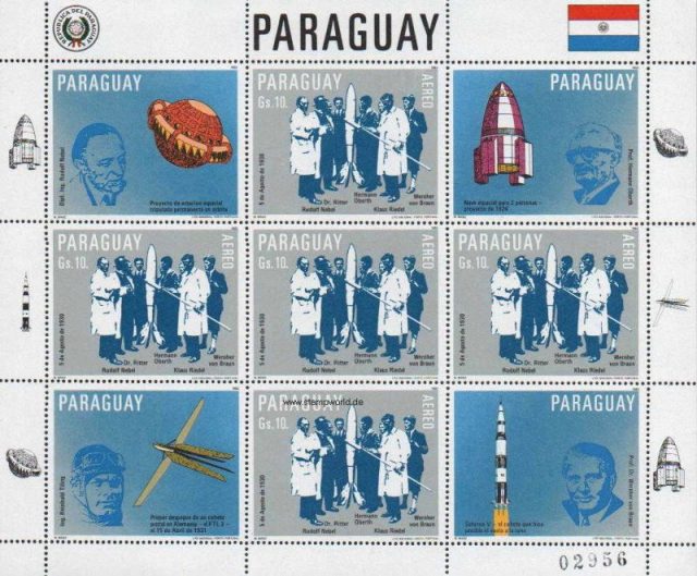 Rocket scientists, commemorative stamps, 1983.