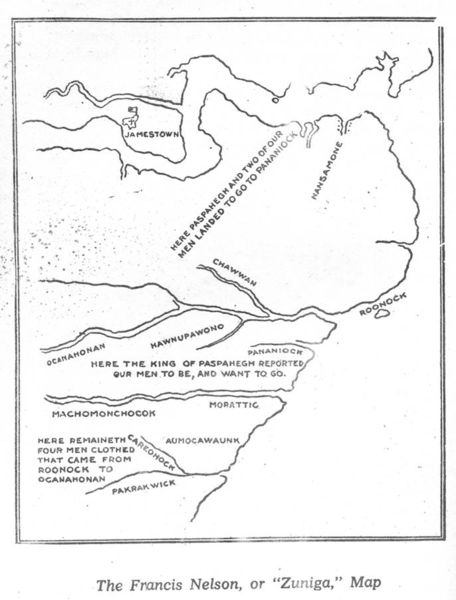 The Francis Nelson (or Zuniga) map, c. 1607.