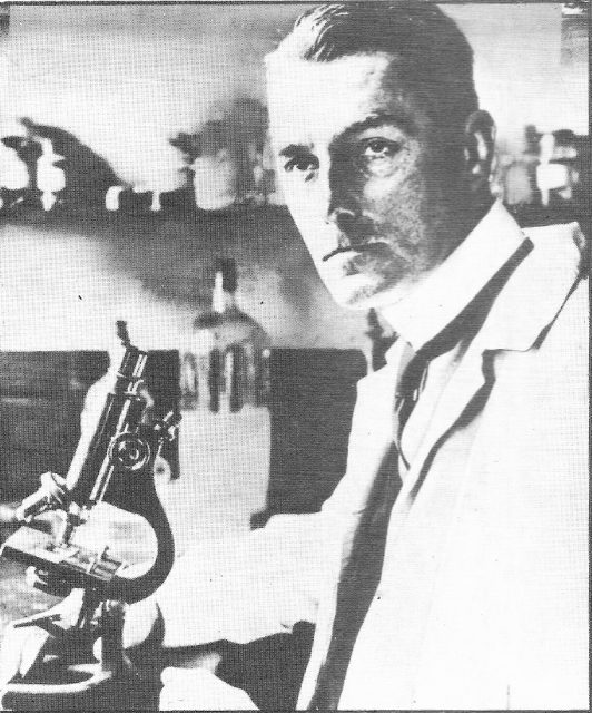 The pathologist Sir Bernard Spilsbury, who assisted with the operation