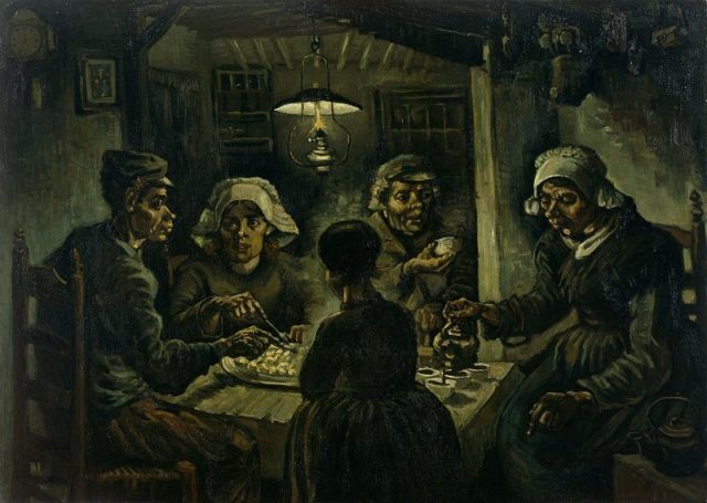 The Potato Eaters by Van Gogh, 1885. (Van Gogh Museum)
