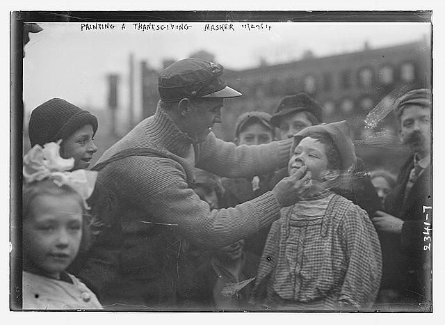 Painting a Thanksgiving Masker, 1911.