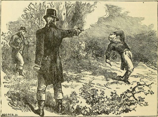 Artistic impression of a duel.