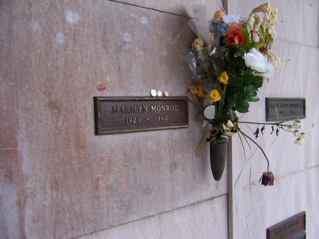 Monroe’s crypt at Westwood Memorial Park in Westwood Village