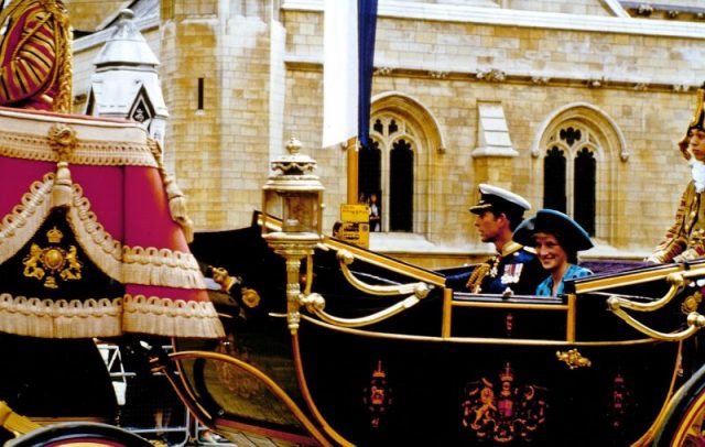 The Prince and Princess of Wales after the wedding of the Duke and Duchess of York in 1986. Photo by Elke Wetzig (Elya) CC BY-SA 3.0