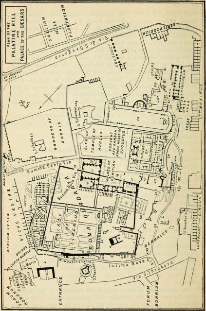 Plan of the Palatine Hill.