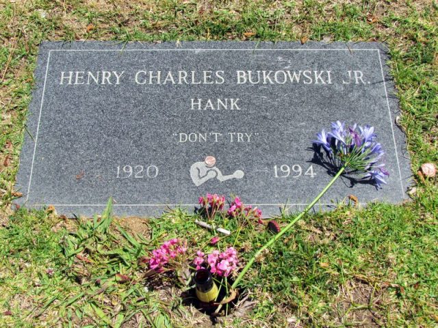 Charles Bukowski’s gravestone. Photo by Marika Bortolami CC By 2.0