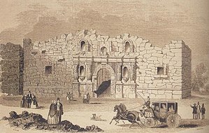 The Alamo, as drawn in 1854.