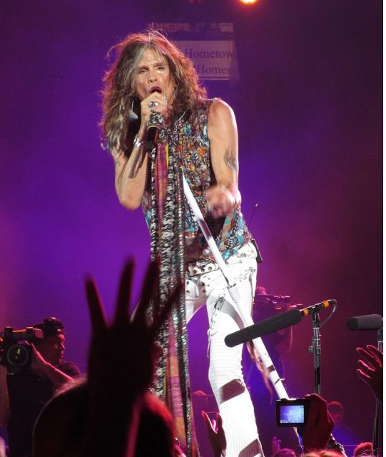 Tyler performing with Aerosmith in July 2012. Photo by Mick man34 CC BY-SA 3.0