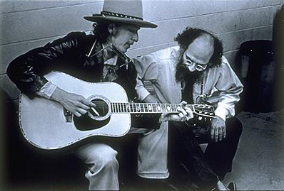 Portrait of Bob Dylan and Allen Ginsberg, 1975. Photo by Elsa Dorfman CC BY-SA 3.0