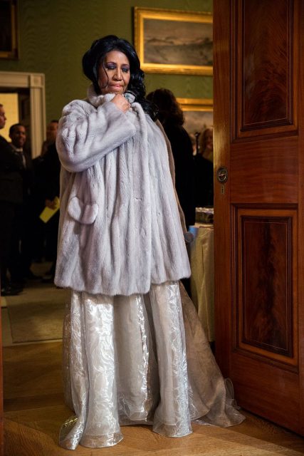 Franklin preparing to perform at the White House in 2015