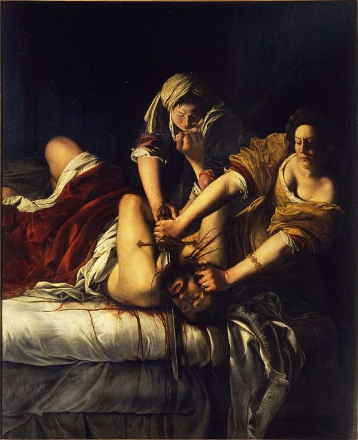 Judith slaying Holofernes by Artemisia Gentileschi, 1614–18.