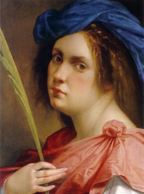 Artemisia Gentileschi, self portrait.