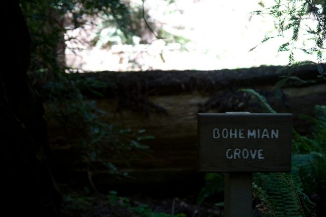 Bohemian Grove sign. Photo by Drazz CC BY SA 2.0
