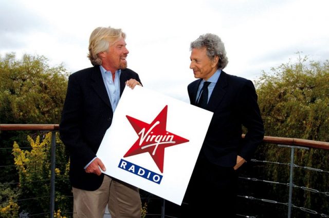 Branson with Alberto Hazan in June 2007 helping launch Virgin Radio Italia. Photo by Daniela Zoppi CC BY-SA 3.0