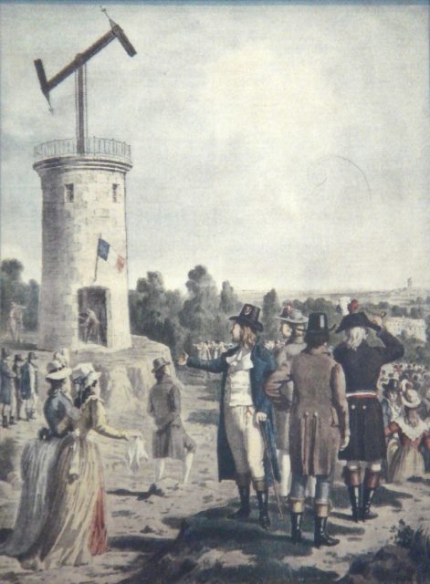 Demonstration of semaphore towers.